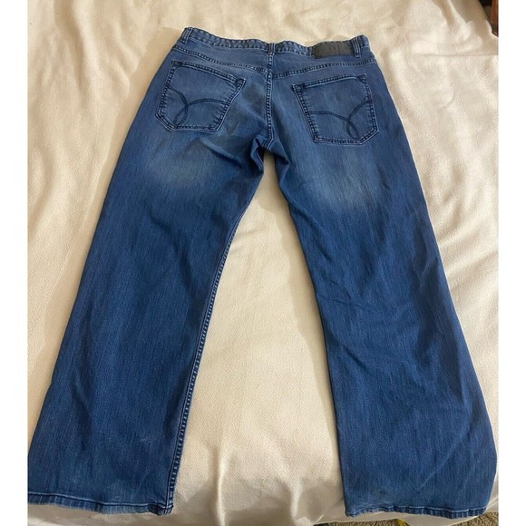 Calvin Klein Relaxed Straight Men’s Blue Denim Jeans Size 36W 30L - Picture 9 of 16